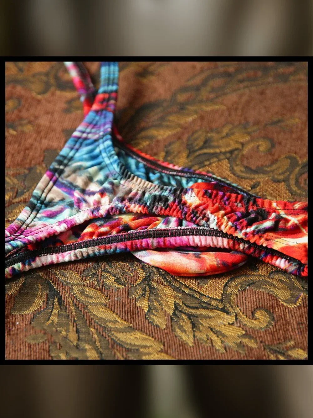 Mens Colorful LowRise PushOut thinsides thong Handmade
